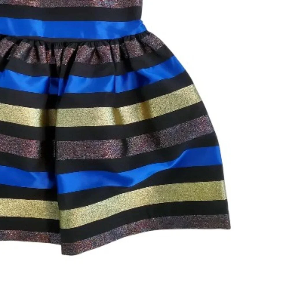 Gymboree Striped Gold Party Dress Size 4